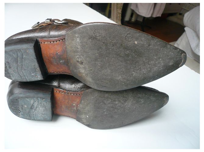 Vintage SANTIAGS COURTES LEZARD MARRONS Braun - Ansicht 7