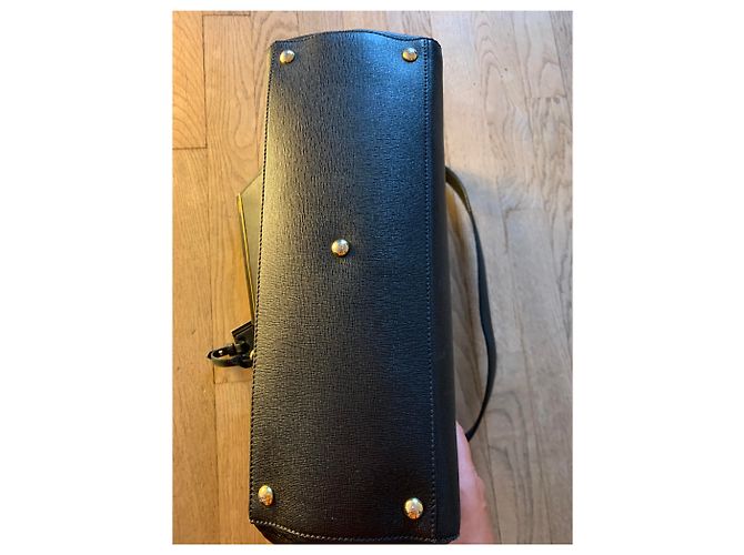 Borsa a mano Fendi 2 Jours in pelle blu navy - vista 5