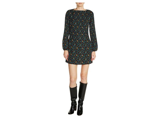 Maje Rockina Plissee Kleid mit Print Mehrfarben - Ansicht 2