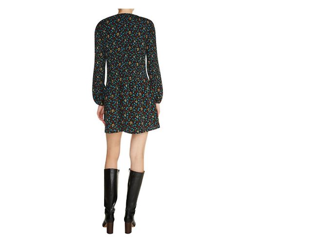 Maje Rockina Plissee Kleid mit Print Mehrfarben - Ansicht 3