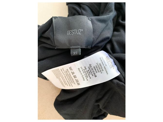 Gestuz Sommerkleid Schwarz V-Ausschnitt Viskose - Ansicht 3