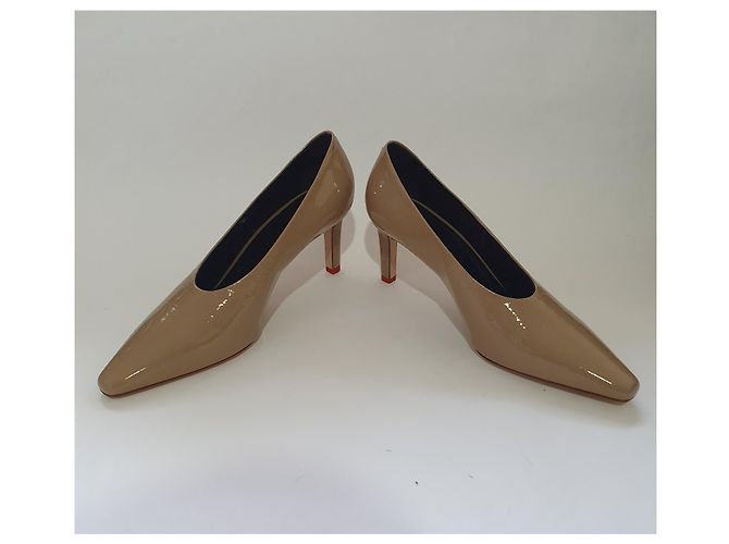 Décolleté Aeyde in vernice beige - vista 3
