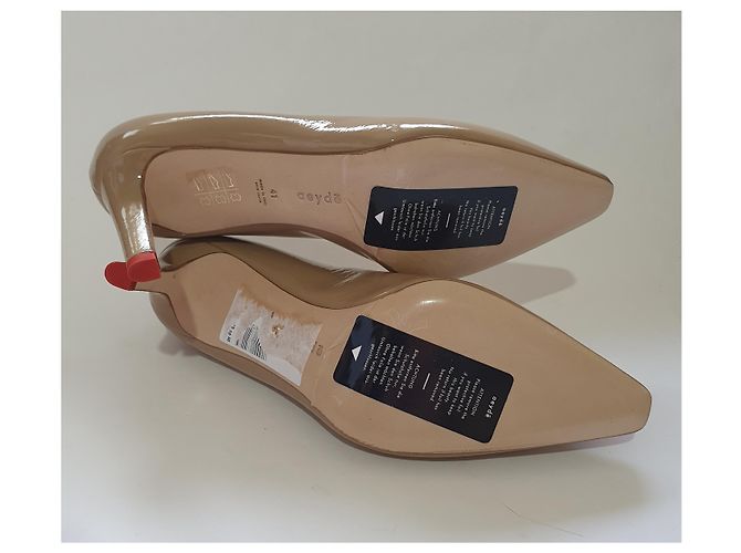Décolleté Aeyde in vernice beige - vista 5
