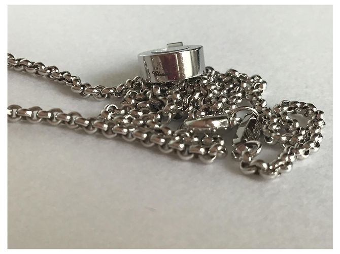 Chopard Happy Diamonds 18K Weißgold Diamant Halskette - Ansicht 3