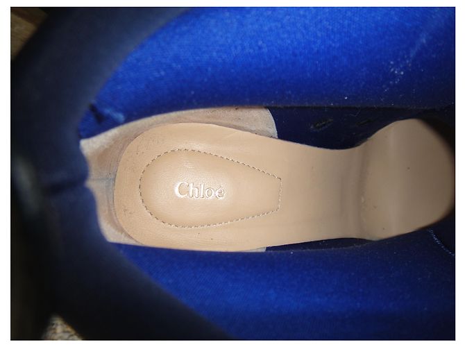 Botines Chloé de neopreno p 39 Azul - vista 3