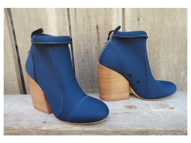 Botines Chloé de neopreno p 39 Azul - vista 4