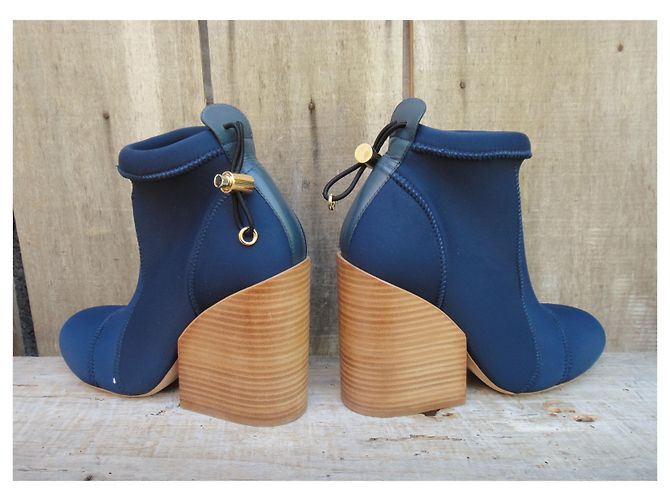 Botines Chloé de neopreno p 39 Azul - vista 6