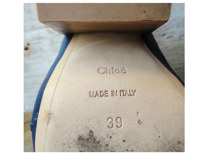 Botines Chloé de neopreno p 39 Azul - vista 8