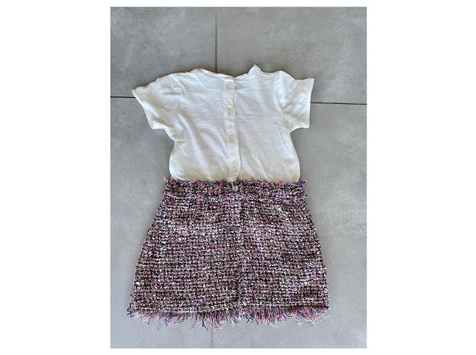 Vestido D&G Junior de Algodón y Tweed Multicolor - vista 3