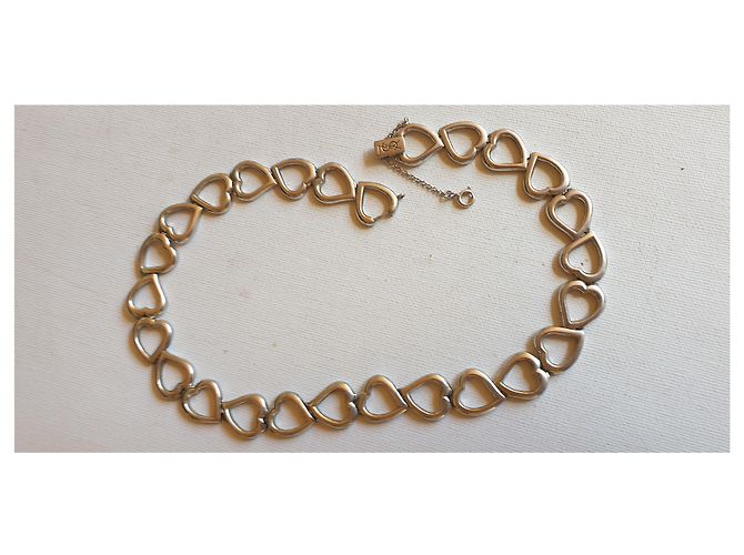 Yves Saint Laurent Cuore vintage girocollo in argento 925 - vista 3