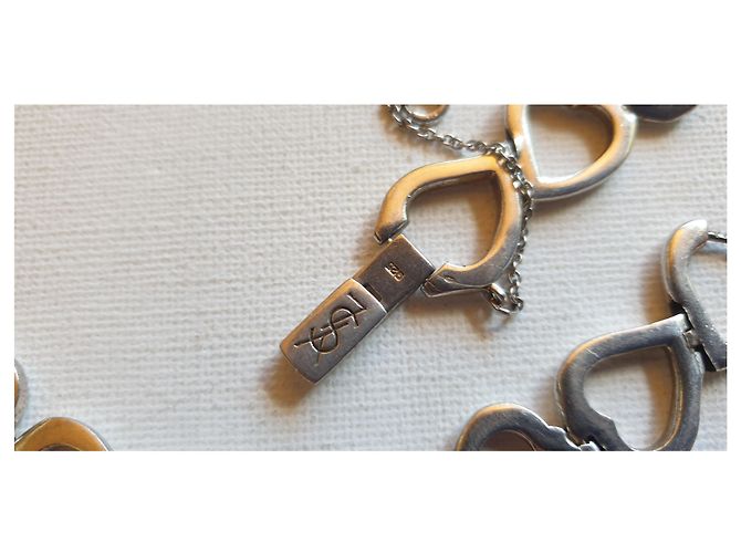 Yves Saint Laurent Cuore vintage girocollo in argento 925 - vista 5