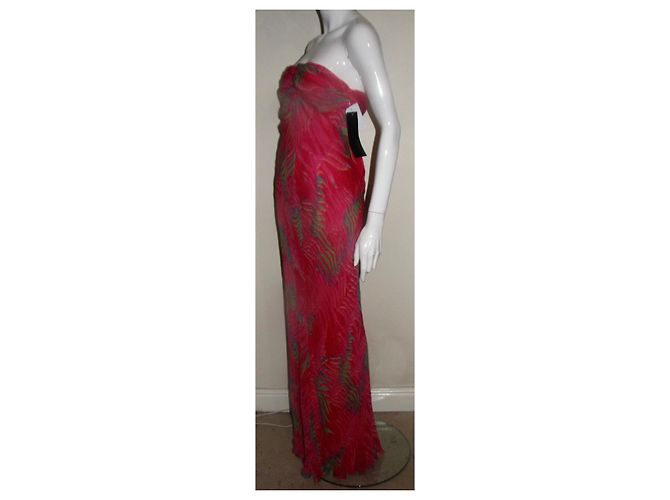 Iceberg Maxikleid aus Seidenchiffon rosa Fuchsia Pink Mehrfarben Fuschia - Ansicht 3