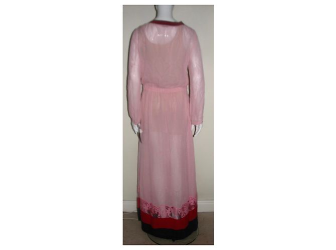 Vestido de chiffon kaftan de iceberg Rosa Vermelho Azul marinho - vista 2