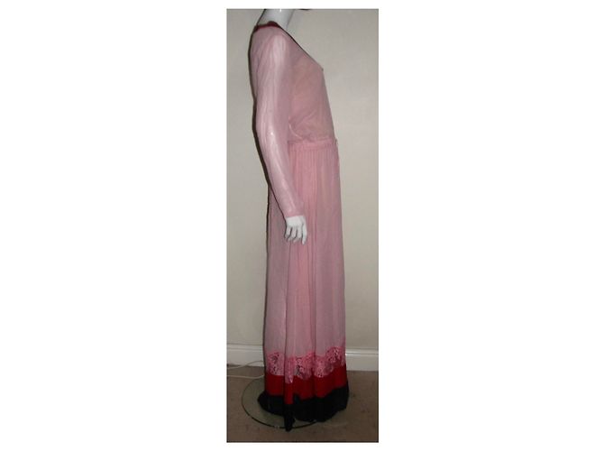 Vestido de chiffon kaftan de iceberg Rosa Vermelho Azul marinho - vista 3