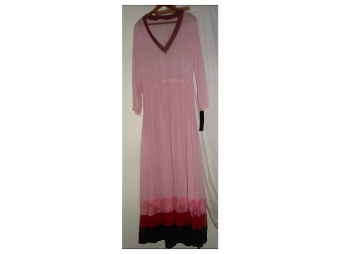 Vestido de chiffon kaftan de iceberg Rosa Vermelho Azul marinho - vista 6