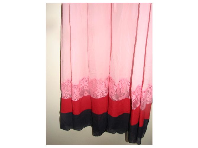 Vestido de chiffon kaftan de iceberg Rosa Vermelho Azul marinho - vista 7