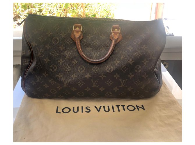 Louis Vuitton Speedy 40 Monogram Marrone Pelle - vista 2