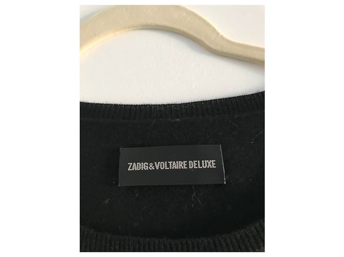 Top Zadig & Voltaire preto de lã e cashmere - vista 2