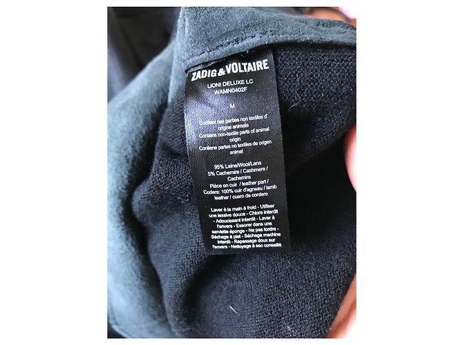 Top Zadig & Voltaire preto de lã e cashmere - vista 3