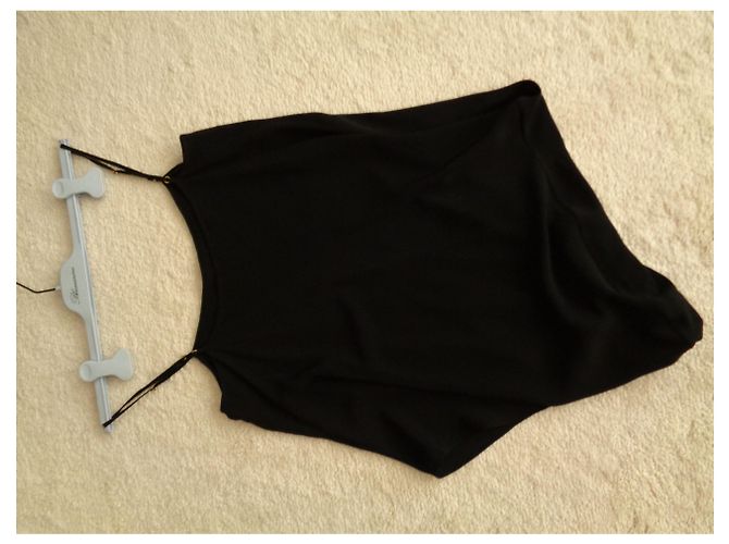 Top asimétrico de seda Balenciaga Negro - vista 2
