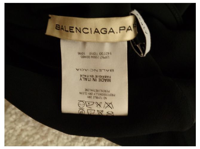 Top asimétrico de seda Balenciaga Negro - vista 3