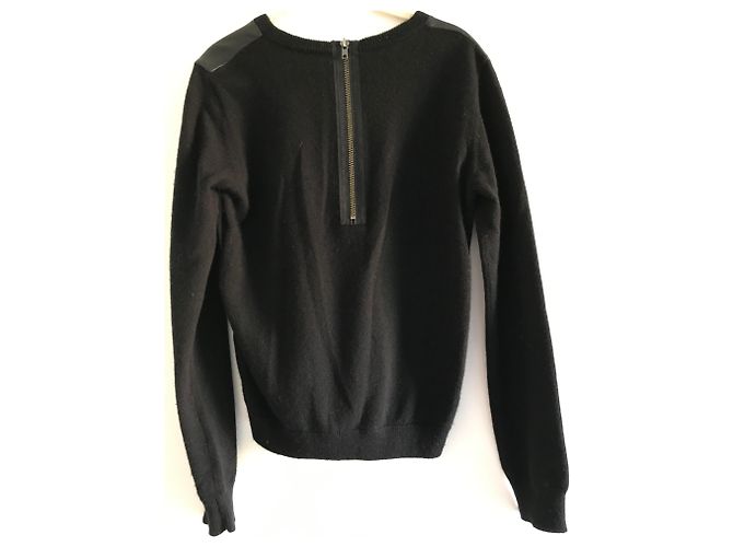 Suéter Zadig & Voltaire de cachemir y cuero negro - vista 2