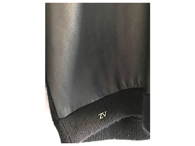 Suéter Zadig & Voltaire de cachemir y cuero negro - vista 3