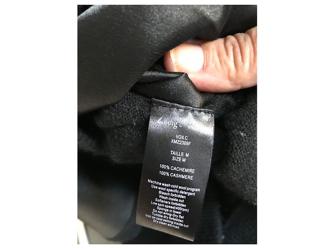 Suéter Zadig & Voltaire de cachemir y cuero negro - vista 5