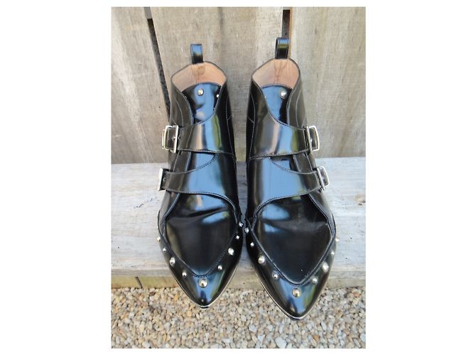 Iro leather studded ankle boots black size 40 - view 3