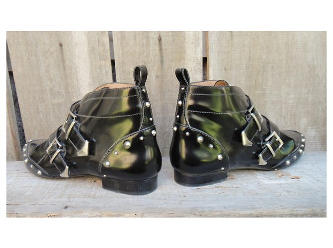 Iro leather studded ankle boots black size 40 - view 4