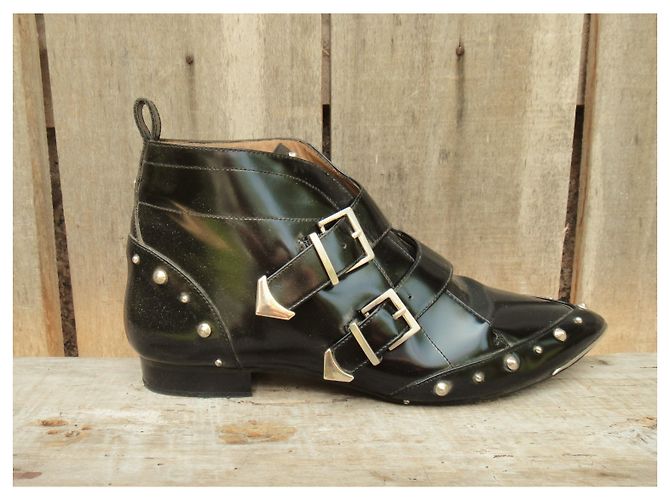 Iro leather studded ankle boots black size 40 - view 7