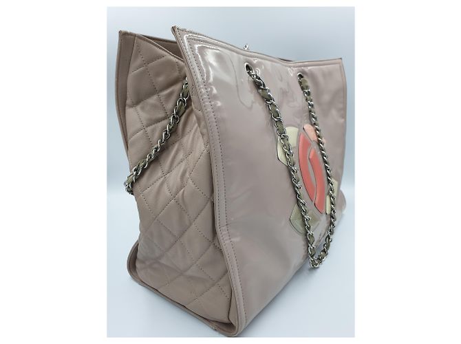 Borsa Tote Chanel Rosa Vernice - vista 2