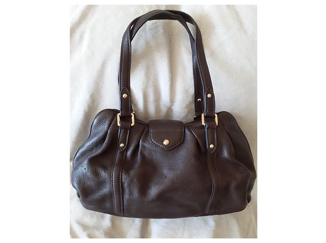 Borsa Louis Vuitton in pelle marrone scuro - vista 2