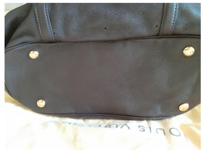 Borsa Louis Vuitton in pelle marrone scuro - vista 4