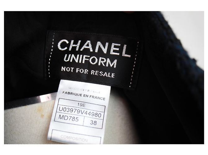 Blazer Chanel en tweed. Negro Azul Azul marino - vista 8
