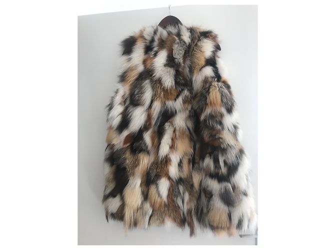 Chaleco de piel de zorro Antik Batik Marrón claro - vista 2