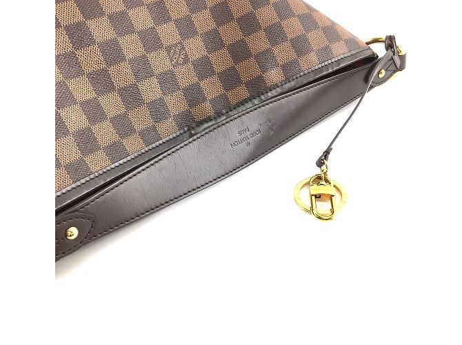 Louis Vuitton Delizioso PM Damier Ébène Canvas Marrone - vista 13
