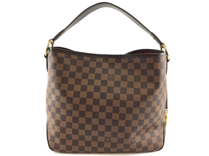 Louis Vuitton Delizioso PM Damier Ébène Canvas Marrone - vista 3