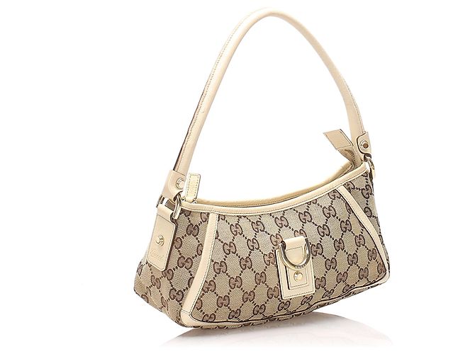 Pochette Abbey D-Ring in tela GG marrone Gucci - vista 2