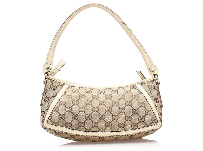 Pochette Abbey D-Ring in tela GG marrone Gucci - vista 3