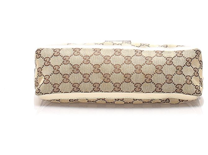 Pochette Abbey D-Ring in tela GG marrone Gucci - vista 4