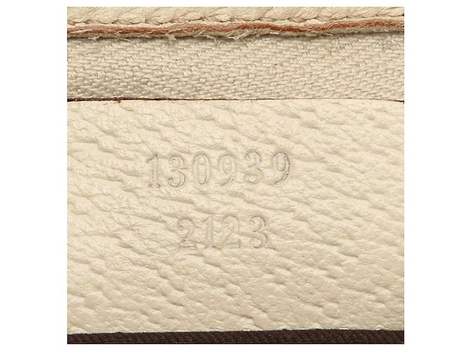 Pochette Abbey D-Ring in tela GG marrone Gucci - vista 7