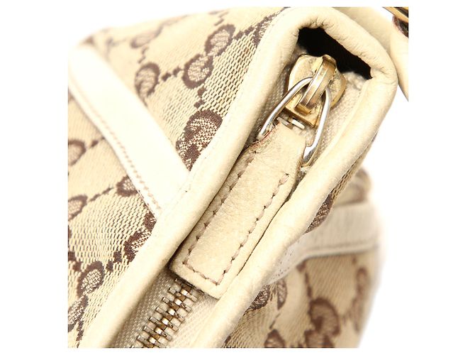Pochette Abbey D-Ring in tela GG marrone Gucci - vista 8