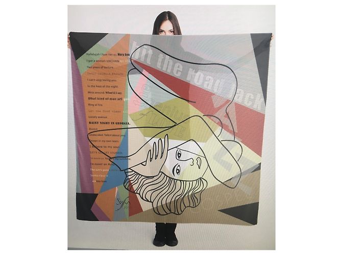 Autre Marque Ilustraciones con estampado de bufanda cuadrada de Soffya Multicolor - vista 2