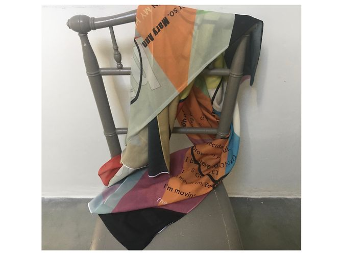 Autre Marque Ilustraciones con estampado de bufanda cuadrada de Soffya Multicolor - vista 6