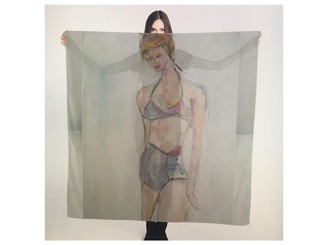 Autre Marque Ilustraciones con estampado de bufanda cuadrada de Soffya Multicolor - vista 2