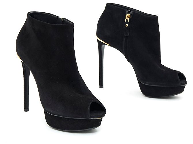 Louis Vuitton BLACK SUEDE GOLD FR37 - view 2