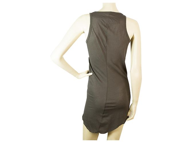 Rundholz Bodycon sin mangas sin mangas de algodón con longitud asimétrica gris sz S - vista 2