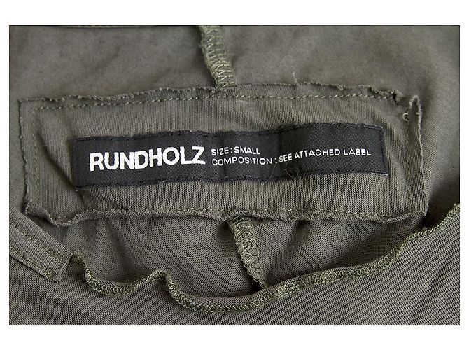 Rundholz Bodycon sin mangas sin mangas de algodón con longitud asimétrica gris sz S - vista 3