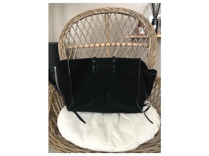 City Borsa a mano Balenciaga Paper A4 Zip in pelle nera Nero - vista 6
